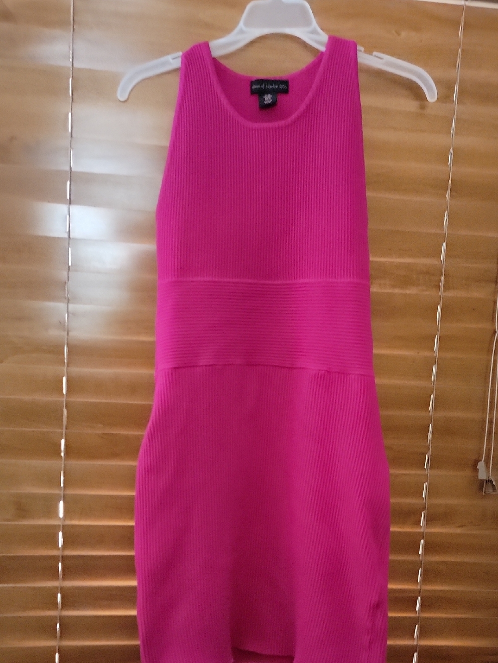 House of Harlow 1960 Hot Pink Ribbed Midi Dress